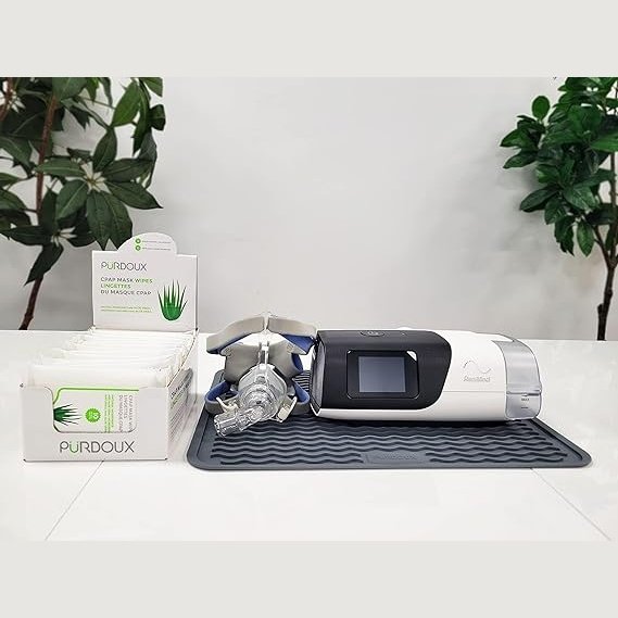 Purdoux CPAP Mask Wipes Travel Box Aloe Vera Unscented